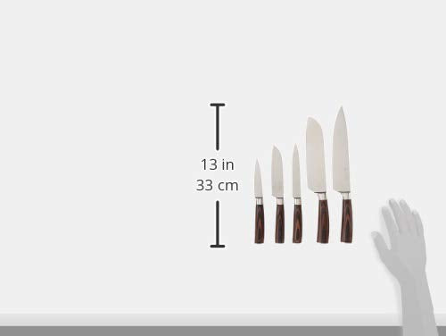 Yatoshi 5 Piece Knife Set - Pro Kitchen Knife Set Ultra Sharp High Carbon Stainless Steel with Ergonomic Handle