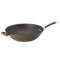 Circulon Symmetry Hard Anodized Nonstick Stir Fry / Wok Pan with Helper Handle - 14 Inch, Chocolate