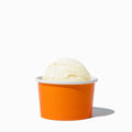 UNIQ 4 oz 1000 Pack Orange Ice Cream Cups | Disposable Leak Resistant Paper Dessert Cups for Ice Cream, Frozen Yogurt & Gelato | Small Food Serving Cups for Parties, Catering & Business