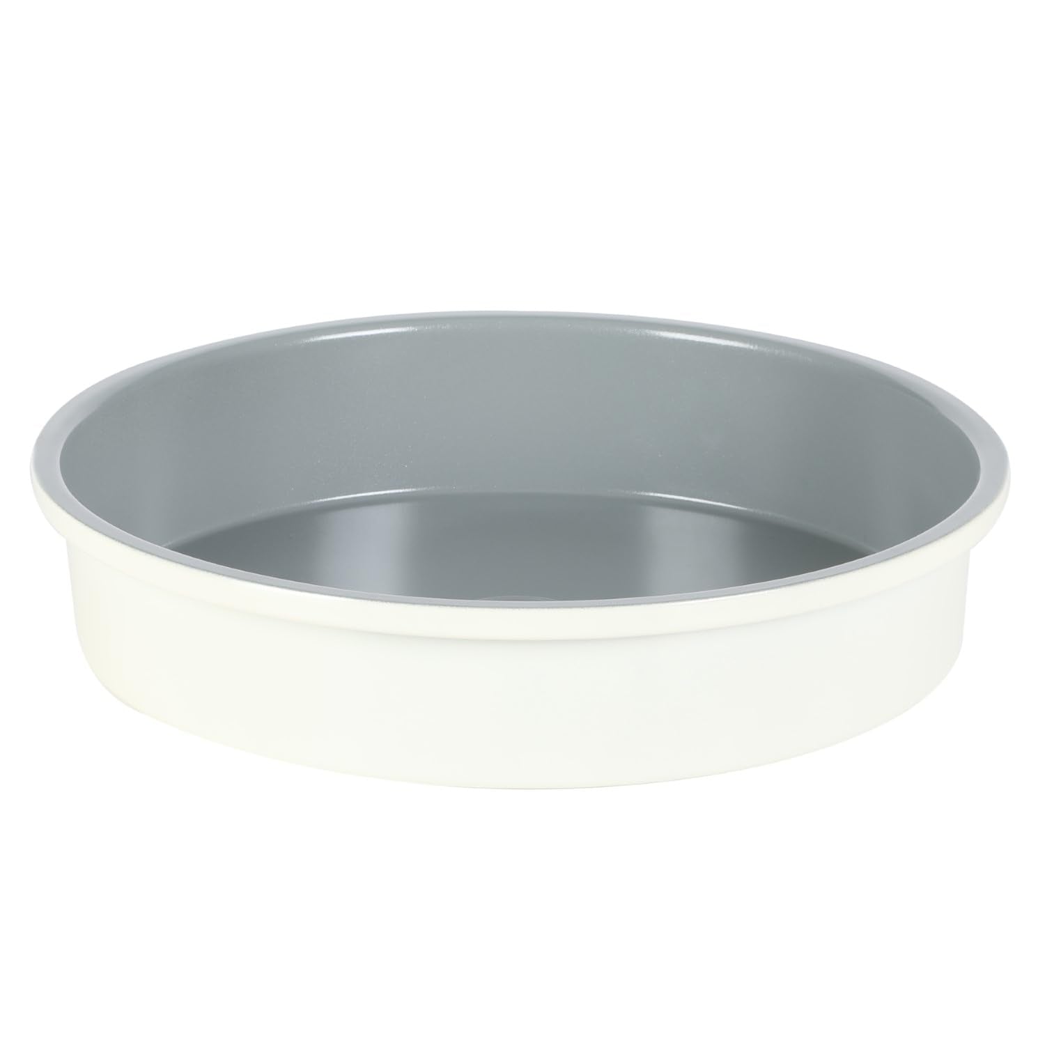 Sur La Table Kitchen Essentials Bake Sale 9 Inch PFOA, PFAS, PTFE Free Nonstick Round Cake Pan - Linen White