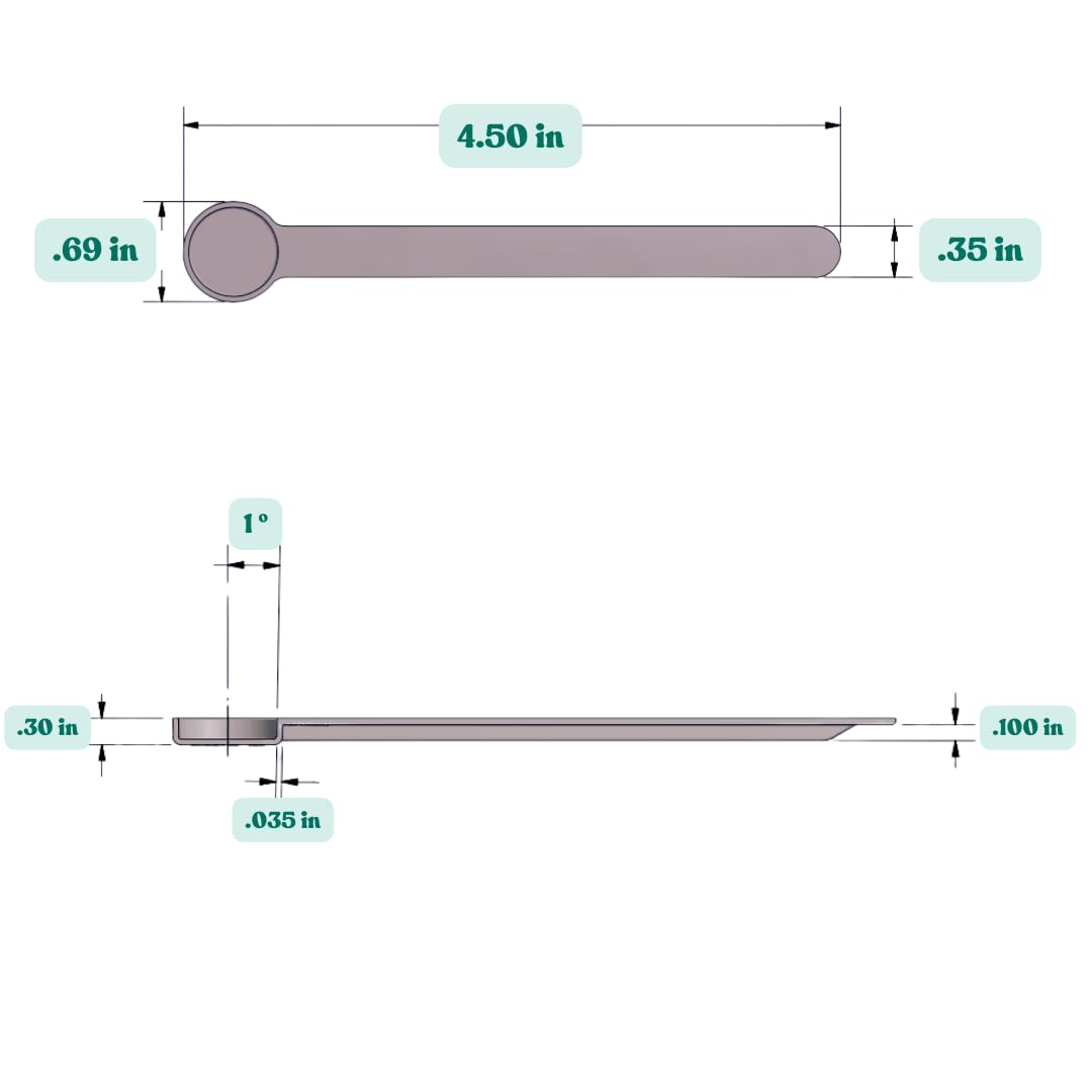 Supplement and Supply 1/4 Teaspoon (1.25 mL) Long Handle Plastic Measuring Spoon for Coffee, Protein Powder, Pet Food, Spices, Grains, Dry Goods – Food-Grade BPA-Free (Pack of 1)