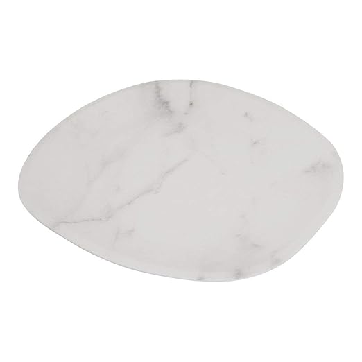 Carlisle FoodService Products Ridge Reusable Plate Rimless Plate for Home and Restaurant, Melamine, 11 Inches