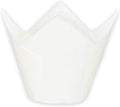 Jumbo Extra Large size White Tulip Baking Cups 2-1/4"(Base diameter) x 3-3/4"(Wall height) Greaseproof paper baking cupcake Muffin liners, Case of 130 pcs