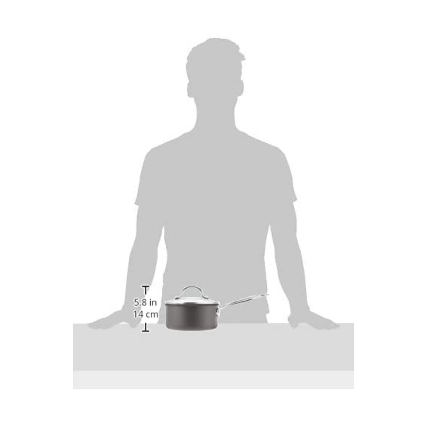 Cuisinart Chef's Classic Nonstick Hard-Anodized 1.5-Quart Saucepan with Lid, Black, 619C-16