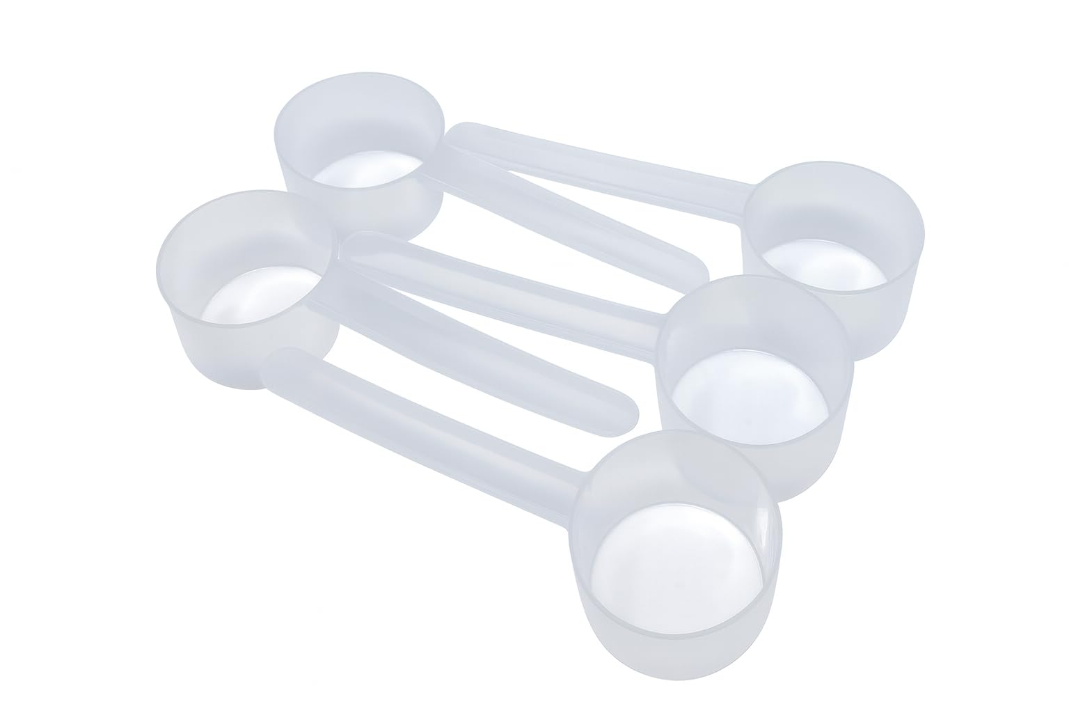 Supplement and Supply 32 mL (32 CC | 1.08 Oz.) Long Handle Plastic Measuring Spoon for Coffee, Protein Powder, Pet Food, Spices, Grains, Dry Goods – Food-Grade BPA-Free (Pack of 5)