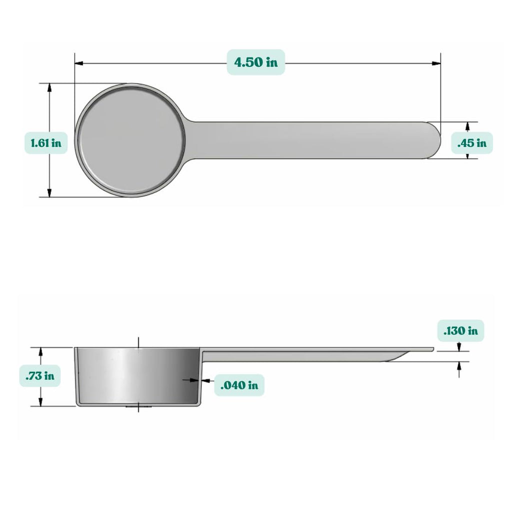 Supplement and Supply 4 Teaspoon (20 mL) Long Handle Plastic Measuring Spoon for Coffee, Protein Powder, Pet Food, Spices, Grains, Dry Goods – Food-Grade BPA-Free (Pack of 100)