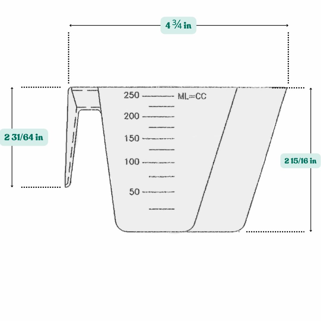 Supplement and Supply 1 Cup (8 Oz. | 250 mL) Scoop for Coffee, Protein Powder, Pet Food, Spices, Grains and Dry Goods – Plastic Food-Grade, BPA-Free Measuring Cup (Pack of 5)
