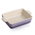 Sweejar Ceramic Baking Dish, Rectangular Small Baking Pan with Double Handles, 20 Oz for Cooking, Brownie, Kitchen, 6.5 x 4.9 x 1.8 Inches (Gradient Purple)