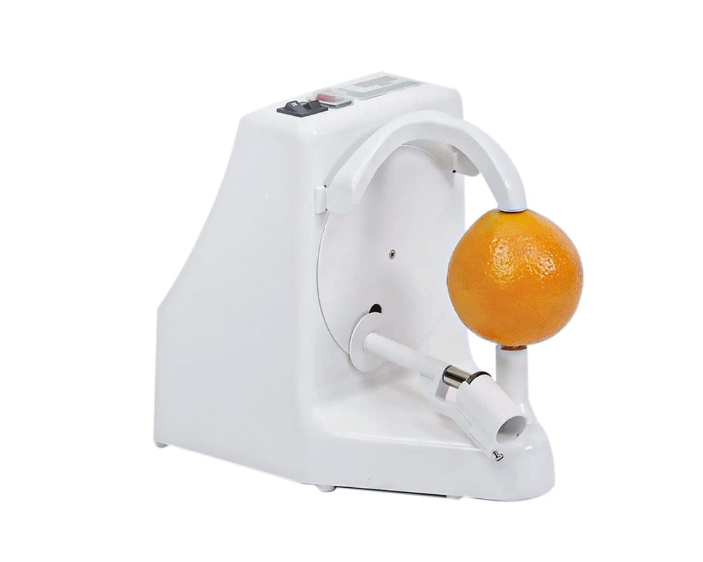 Pelamatic - Automatic Orange Peeler Pro | Peels 3 Fruits/Vegetables Per Minute | Electric Apple/Orange/Potato Peeler | Rust-Resistant, Easy Cleanup, White, One Size, Plastic