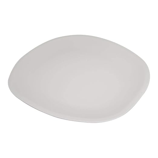Carlisle FoodService Products Ridge Reusable Plate Rimless Plate for Home and Restaurant, Melamine, 11 Inches