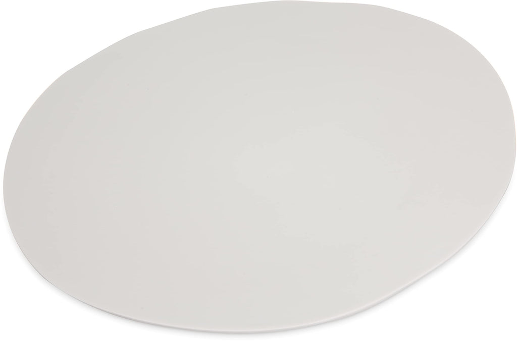 Carlisle FoodService Products Ridge Reusable Plate Rimless Plate for Home and Restaurant, Melamine, 11 Inches, Cement