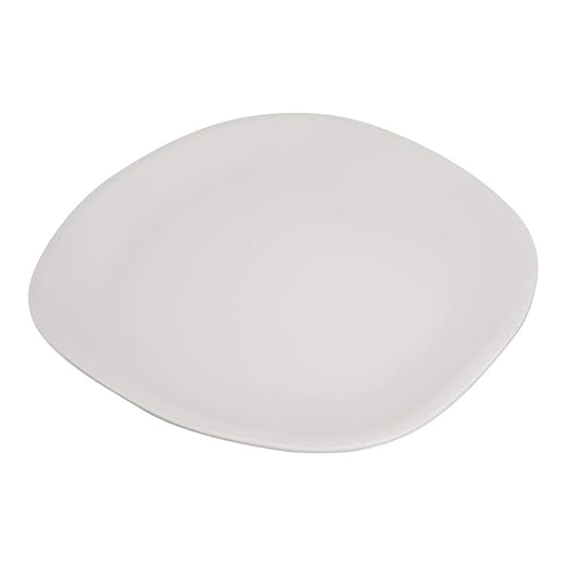 Carlisle FoodService Products Ridge Reusable Plate Rimless Plate for Home and Restaurant, Melamine, 11 Inches