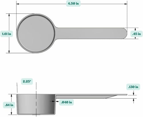 1.5 Tablespoon (23 mL) Long Handle Scoop for Measuring Coffee, Pet Food, Grains, Protein, Spices and Other Dry Goods (Pack of 10)