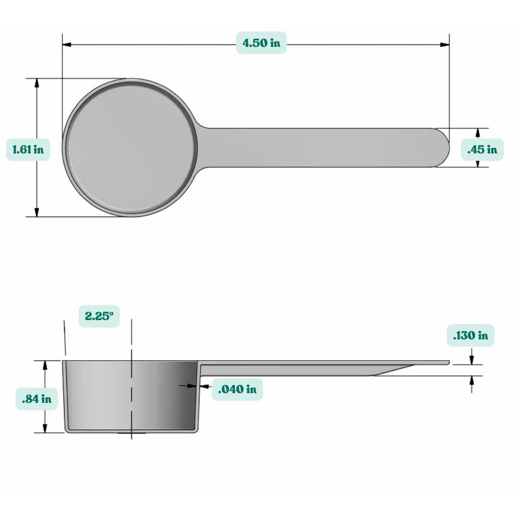 Supplement and Supply 1.5 Tablespoon (23 mL) Long Handle Plastic Measuring Spoon for Coffee, Protein Powder, Pet Food, Spices, Grains, Dry Goods – Food-Grade BPA-Free (Pack of 1)