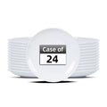 IRESTAURANT PLUS Stoneware Coupe Commercial Grade Dinnerware, Bright White Plate 8.25", Case of 24
