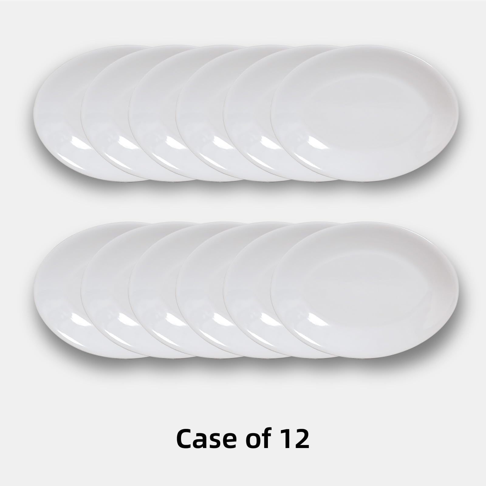 IRESTAURANT PLUS Stoneware Coupe Commercial Grade Dinnerware, Bright White, Oval Platter 11.75" x 8", Case of 12