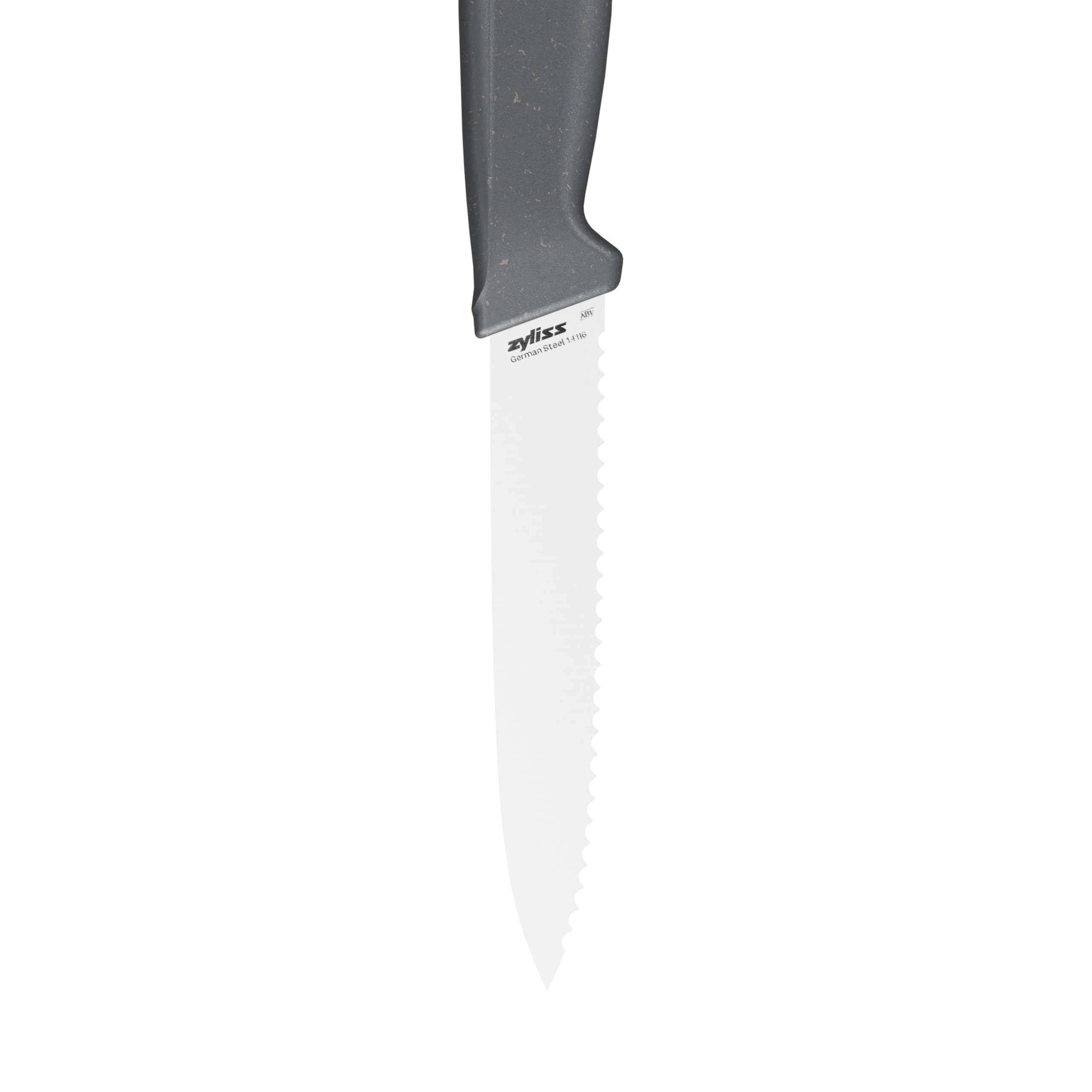 Zyliss Serrated Paring Knife – German Stainless Steel Blade with Sustainable Wheat Straw NonSlip Handle – Blade Guard Included – Dishwasher Safe – 3.9 inches - Gray