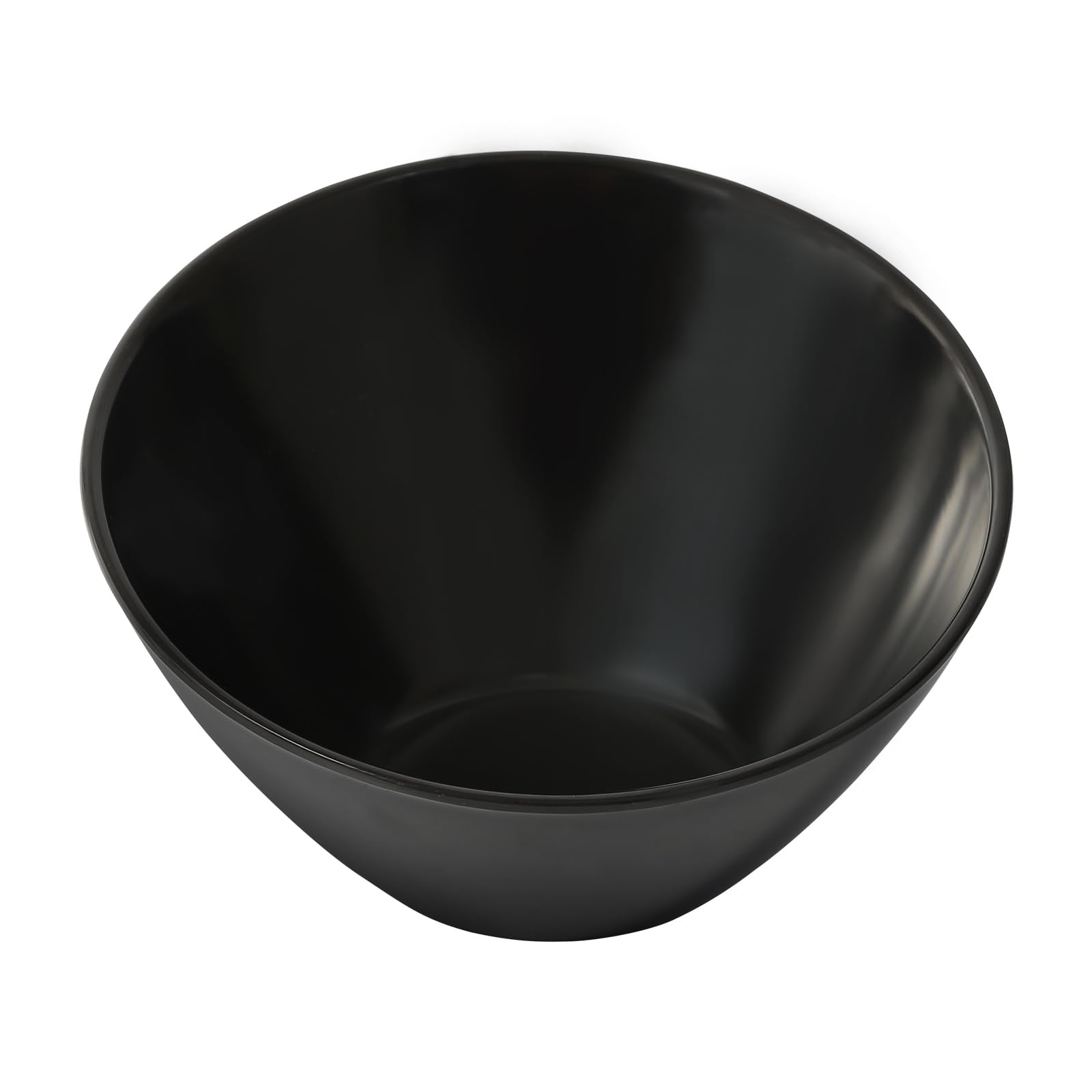 TP Salad Bowls Set of 4, 26 oz Melamine Serving Bowls for Pasta, Cereal, and Snacks, Lightweight and Durable, Dishwasher Safe, Black Bowls for Restaurant, Kitchen, Black