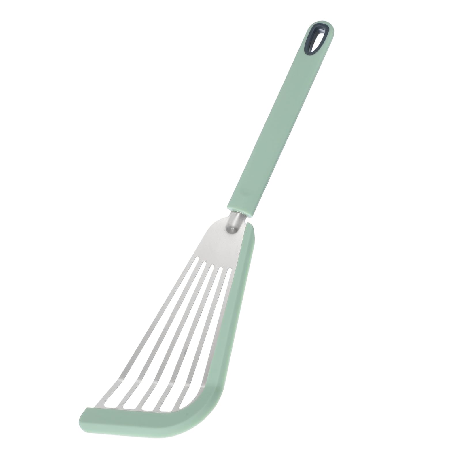 uxcell Silicone Fish Spatulas with Handle Kitchen Cooking Spatula for Egg, Fish, Pancake Green