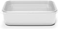 U Konserve Stainless Steel Rectangle Food Storage Bento Box Container, Leak Proof Silicone Lid Dishwasher Safe - Plastic Free, (45oz Clear)