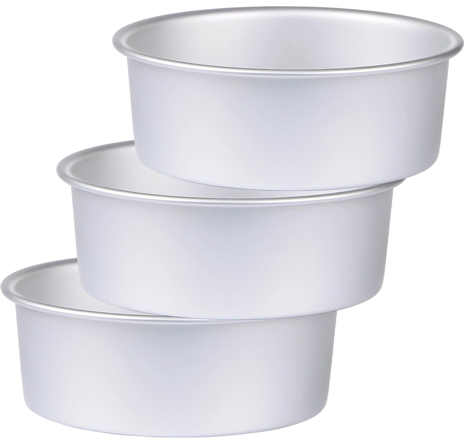 HomeMall 9 x 3 inch Round Cake Pan Set of 3, Aluminum Baking Pans for Layer Cakes, Heavy Duty Non-Stick, Evenly Baking Molds for Home Kitchen, Birthday Wedding Anniversary