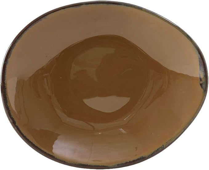 Tuxton China GAA-651 Ellipse Plate, 10" x 8-1/4", oblong, microwave & dishwasher safe, oven proof, fully vitrified, lead-free, ceramic, TuxTrendz, Artisan