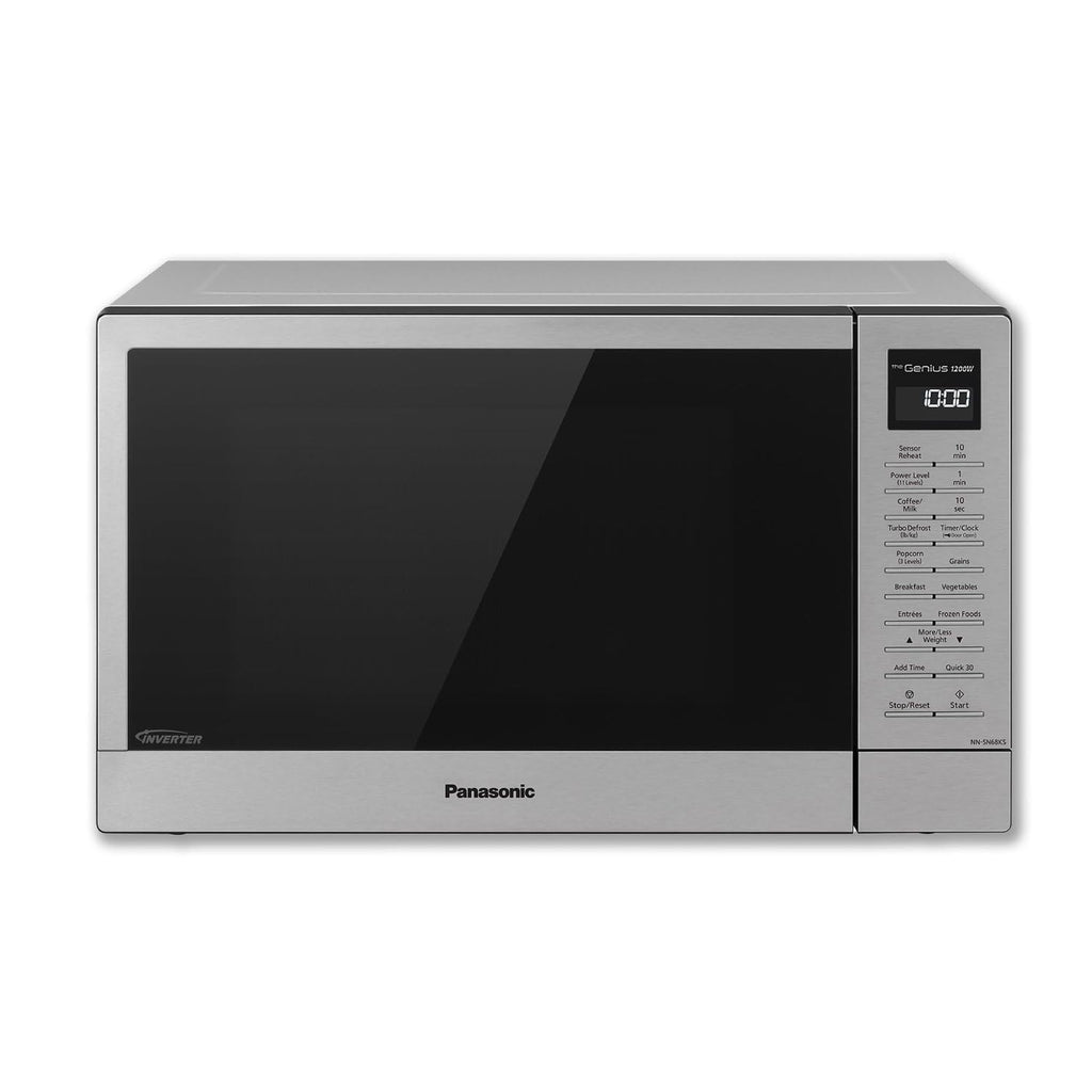 Panasonic NN-SN68KS Compact Microwave Oven with 1200W Power, Sensor Cooking, Popcorn Button, Quick 30Sec & Turbo Defrost, 1.2 cu.ft, Stainless Steel
