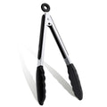 9 Inch Kitchen Tongs, Stainless Steel Cooking Tongs with Silicone Tips