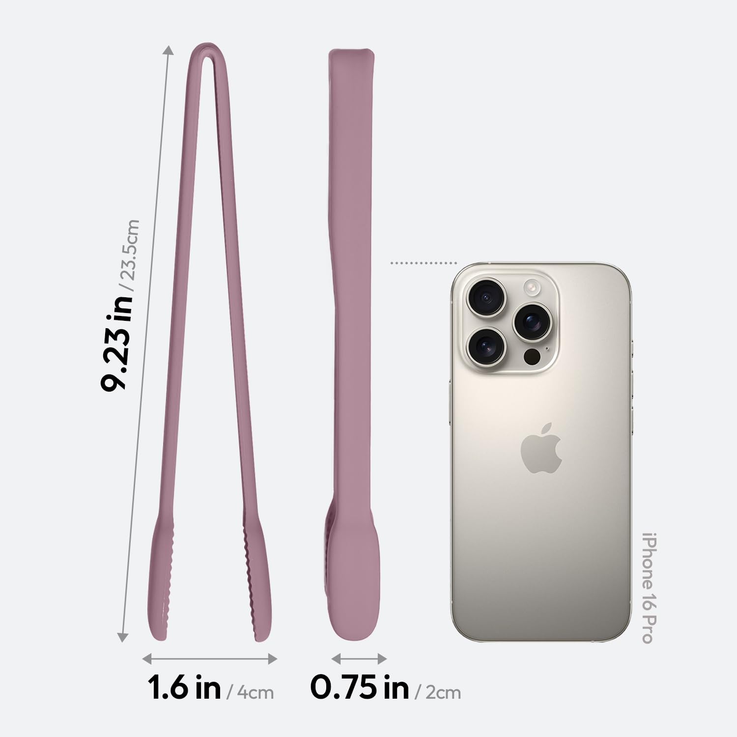 Carrotez Silicone Kitchen Tongs, Non-Scratch Serving Tongs, Dark Pink