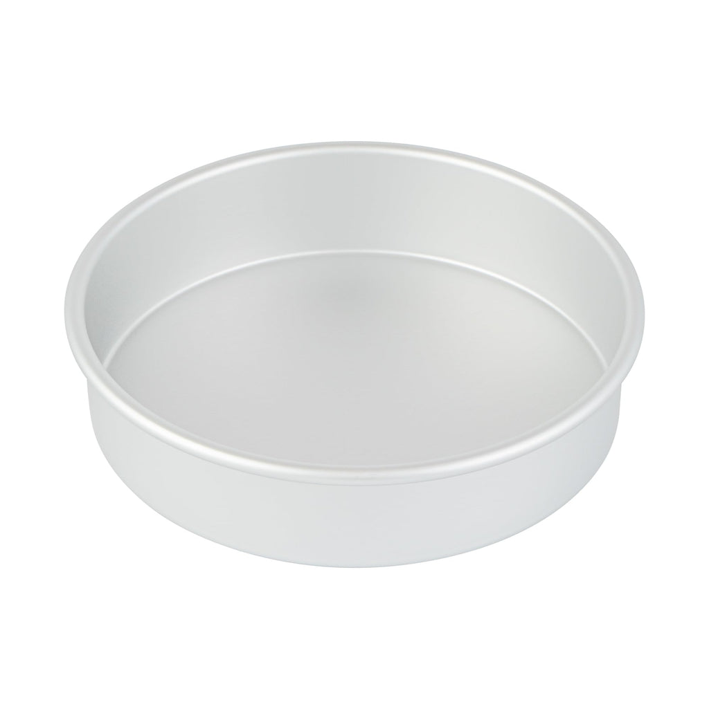 Restaurantware-Met Lux 8 x 2 Inch Straight-Sided Baking Tins, 12 Round Cake Pans - Oven-Ready, Freezable, Anodized Aluminum Round Baking Pans, Greaseproof, For Layer Birthday Cakes