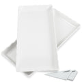 KAQAHIDO 17" x 8" x 1.5" White Serving Tray Set
