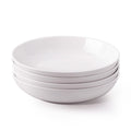 Y YHY 9.75" Large Pasta Bowls, 50 Ounces Big Salad Bowls, Ceramic Serving Bowl Set of 4, Wide and Shallow Bowls Set, Microwave and Dishwasher Safe, White
