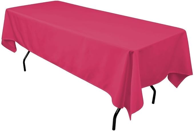 Gee Di Moda Rectangle Tablecloth - 90 x 156 Inch Purple Table Cloth for 8 Foot Tables with Floor-Length Drop - Heavy Duty Washable Fabric for Holiday Party, Dinner, Weddings & Baby Shower — 126" x 60" (Rectangular)