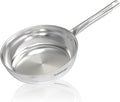 Sunhouse 8 Inch Tri-Ply Stainless Steel Frying Pan, Whole-Clad No Coatings Skillet with Stay-cool Handle for Cooking, Durable & Oven Safe to 500°F, Dishwasher Safe, Compatible with All Cooktops