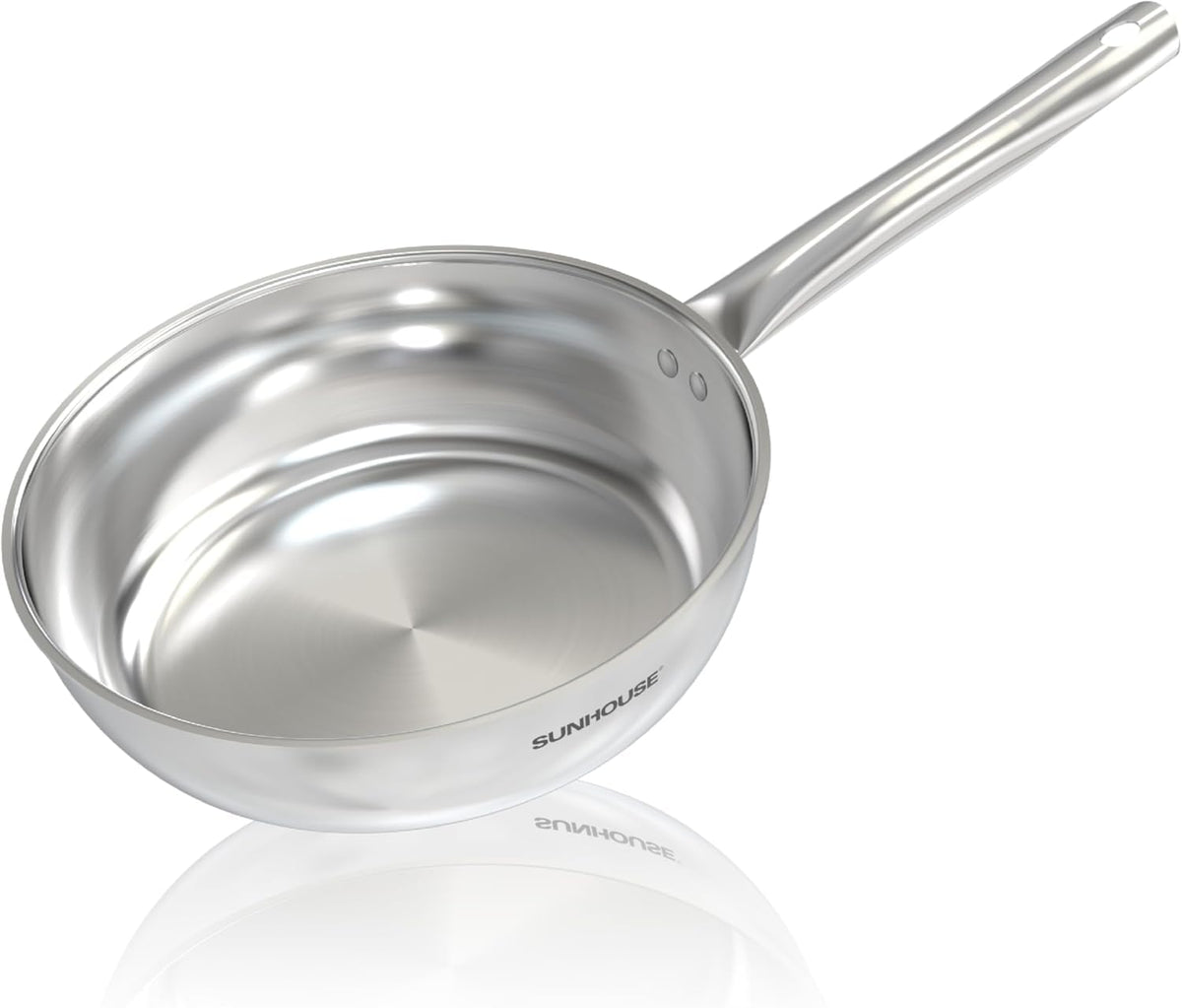 Sunhouse 10 Inch Stainless Steel Frying Pan Skillet