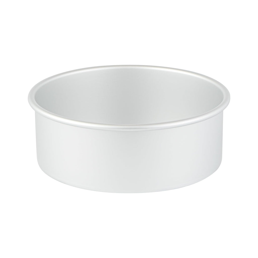 Restaurantware-Met Lux 8 x 3 Inch Straight-Sided Baking Tin, 1 Round Cake Pan - Oven-Ready, Freezable, Anodized Aluminum Round Baking Pan, Greaseproof, For Layer Birthday Cake