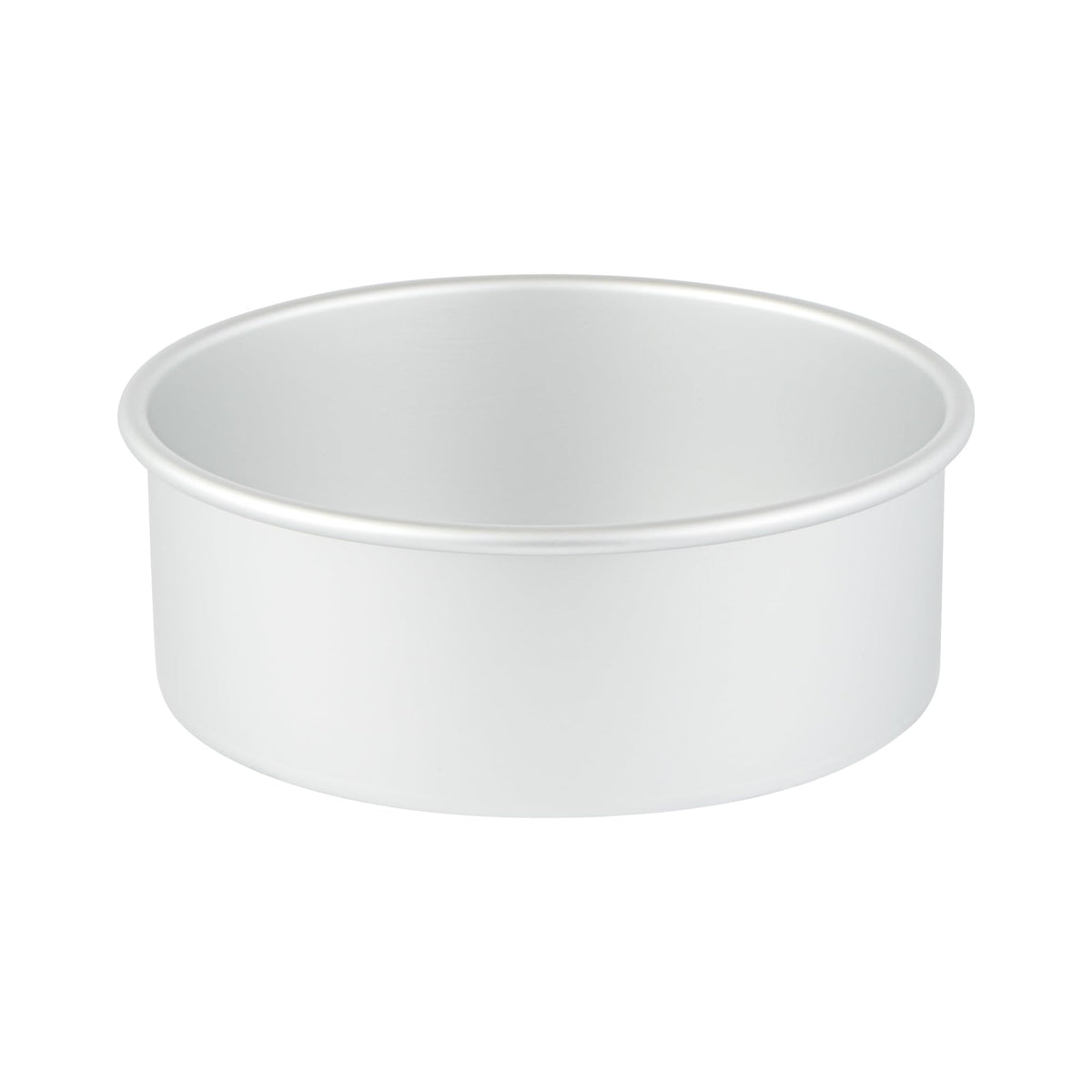 Restaurantware-Met Lux 8 x 3 Inch Straight-Sided Baking Tin, 1 Round Cake Pan - Oven-Ready, Freezable, Anodized Aluminum Round Baking Pan, Greaseproof, For Layer Birthday Cake