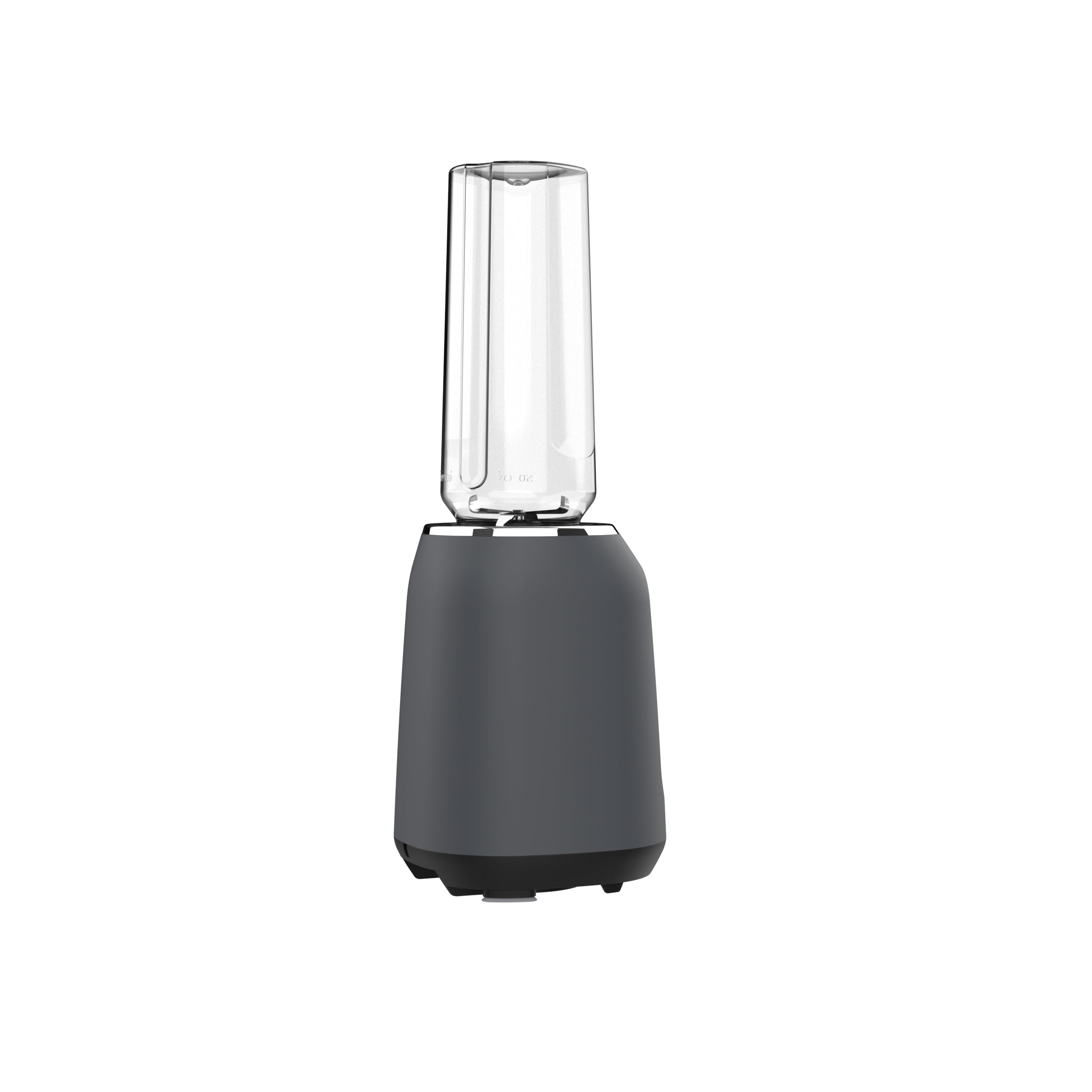 BLACK+DECKER® Ice Crush Single Serve Blender with Pulse/ON Button, Base, Two 20oz Personal Blender Jars, Blade Assembly, Travel Lid, Gray