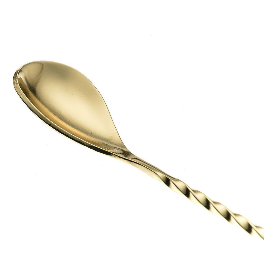 Barfly Teardrop Bar Spoon, End 19 5/8" (50 cm), Gold