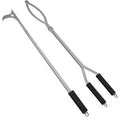 32" Fire Tongs Fire Pit Tongs Set, Stainless Steel Fireplace Tongs