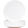 Webbylee 6-inch Melamine Bowls set of 6-20-ounce Dinnerware Cereal Bowls for Soup, Salad & Dessert | Dishwasher Safe & Space Saving(White/Grey)