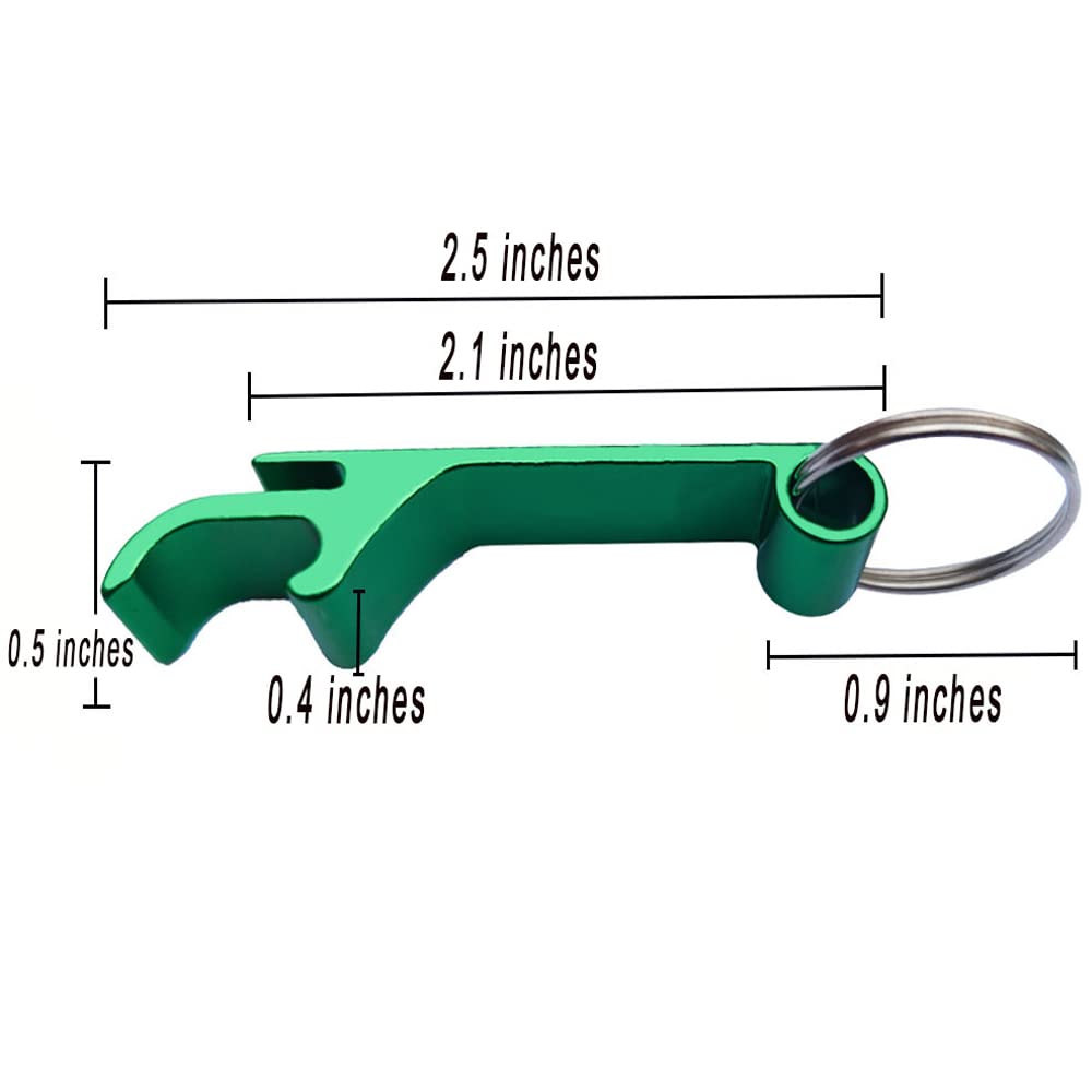 MTOMDY 100Pcs Colored Aluminum Bottle Opener Keychain, Soda Beverage Beer Bottle Opener Keychain, for Kitchen/Wedding/Bar/Party