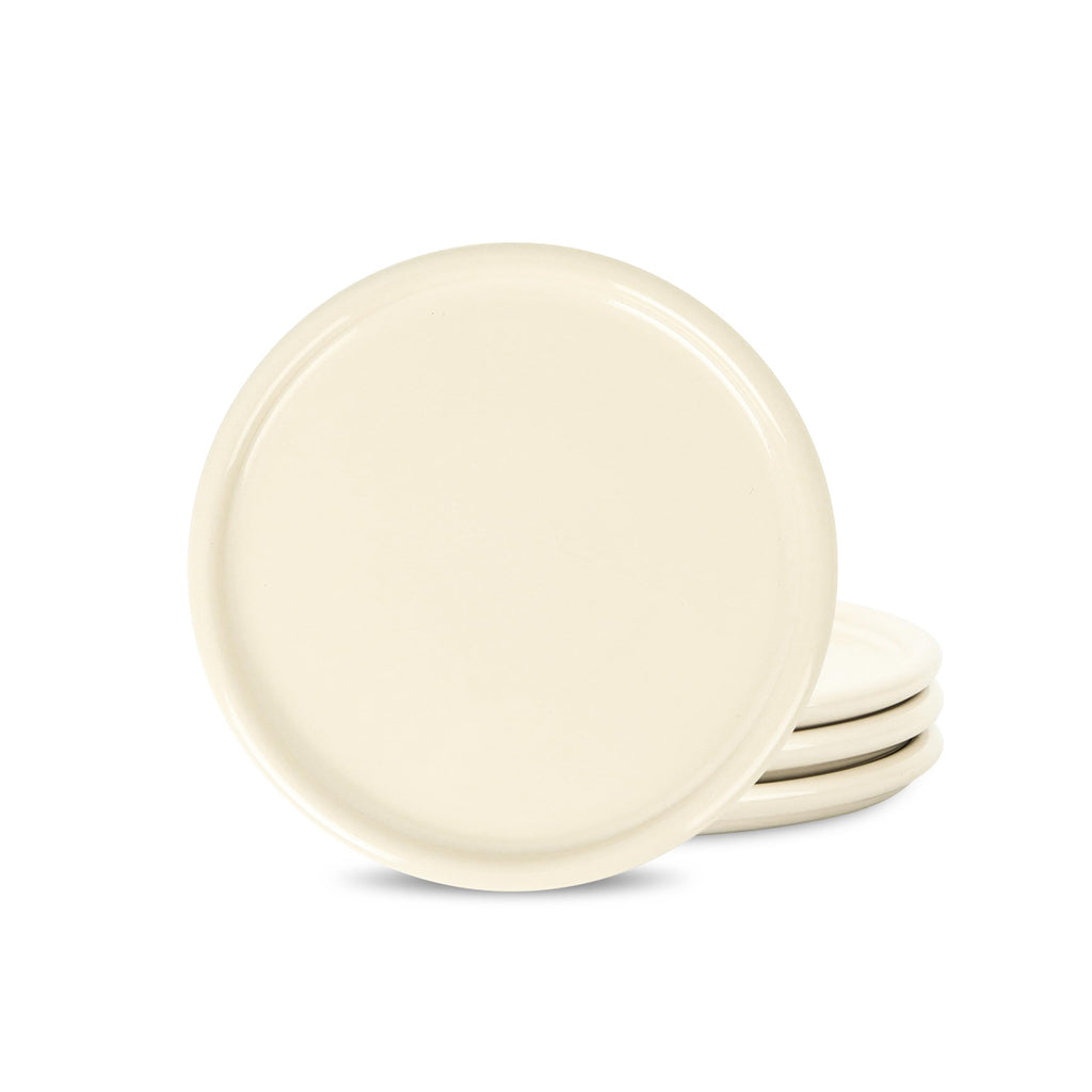 Stone Lain Eden 4-Piece Salad Plate Set Stoneware, Beige