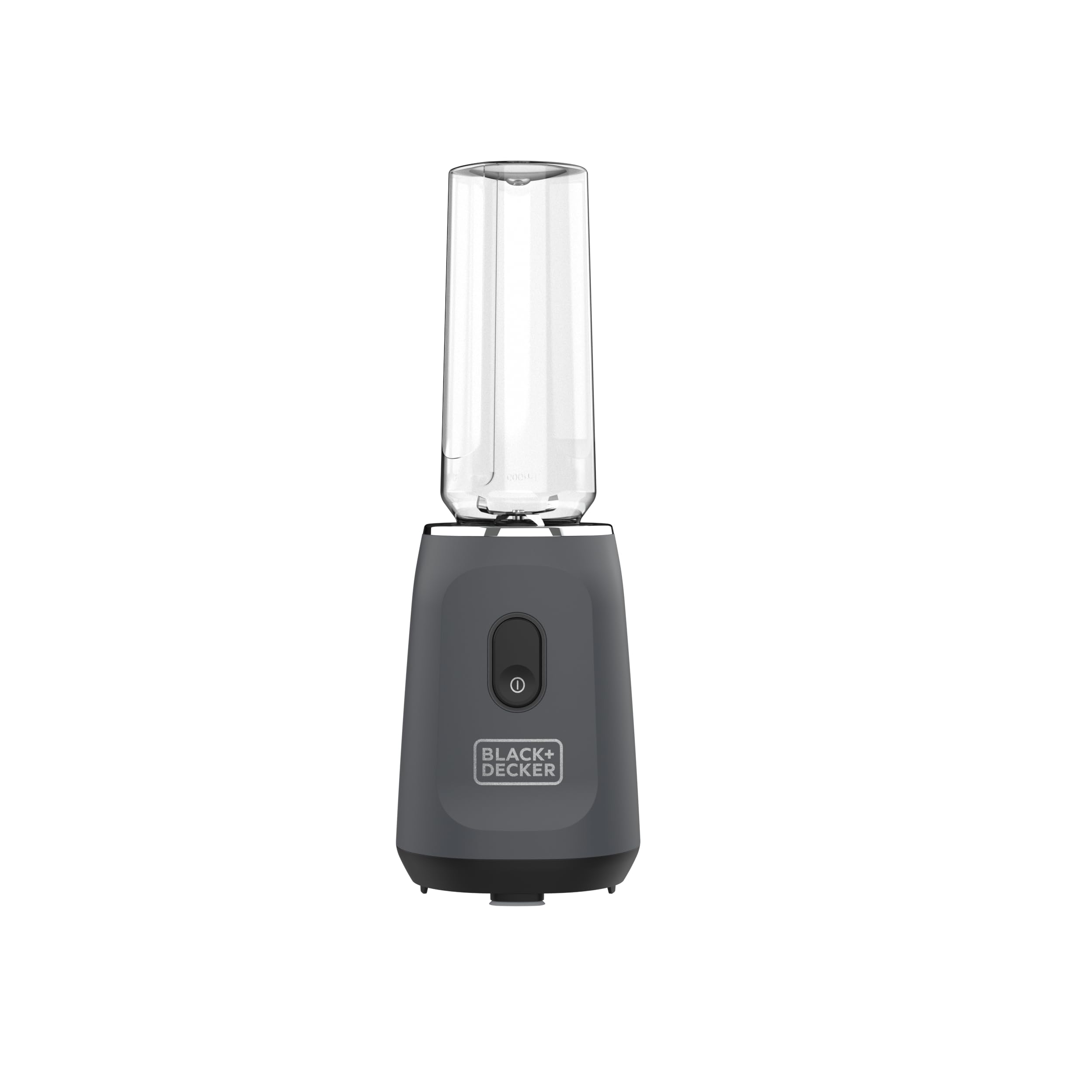 BLACK+DECKER® Ice Crush Single Serve Blender with Pulse/ON Button, Base, Two 20oz Personal Blender Jars, Blade Assembly, Travel Lid, Gray