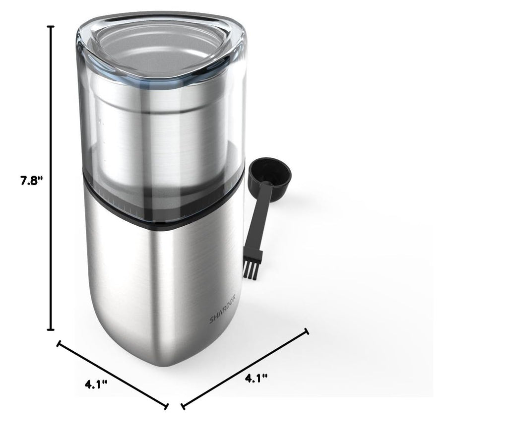 SHARDOR Electric Coffee Bean Grinder, Spice Grinder, 1 Removable Bowl with Stainless Steel Blade, Silver