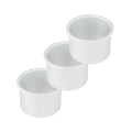 Restaurantware-Met Lux 4 x 3 Inch Straight-Sided Baking Tins, 12 Round Cake Pans - Oven-Ready, Freezable, Anodized Aluminum Round Baking Pans, Greaseproof, For Layer Birthday Cakes