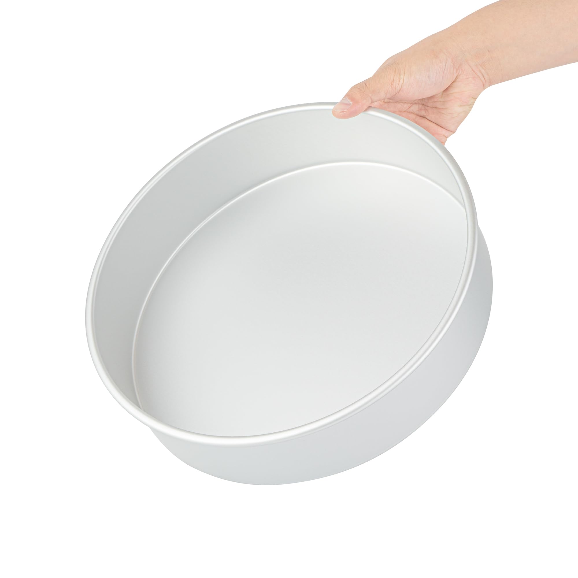 Restaurantware-Met Lux 12 x 3 Inch Straight-Sided Baking Tin, 1 Round Cake Pan - Oven-Ready, Freezable, Anodized Aluminum Round Baking Pan, Greaseproof, For Layer Birthday Cake