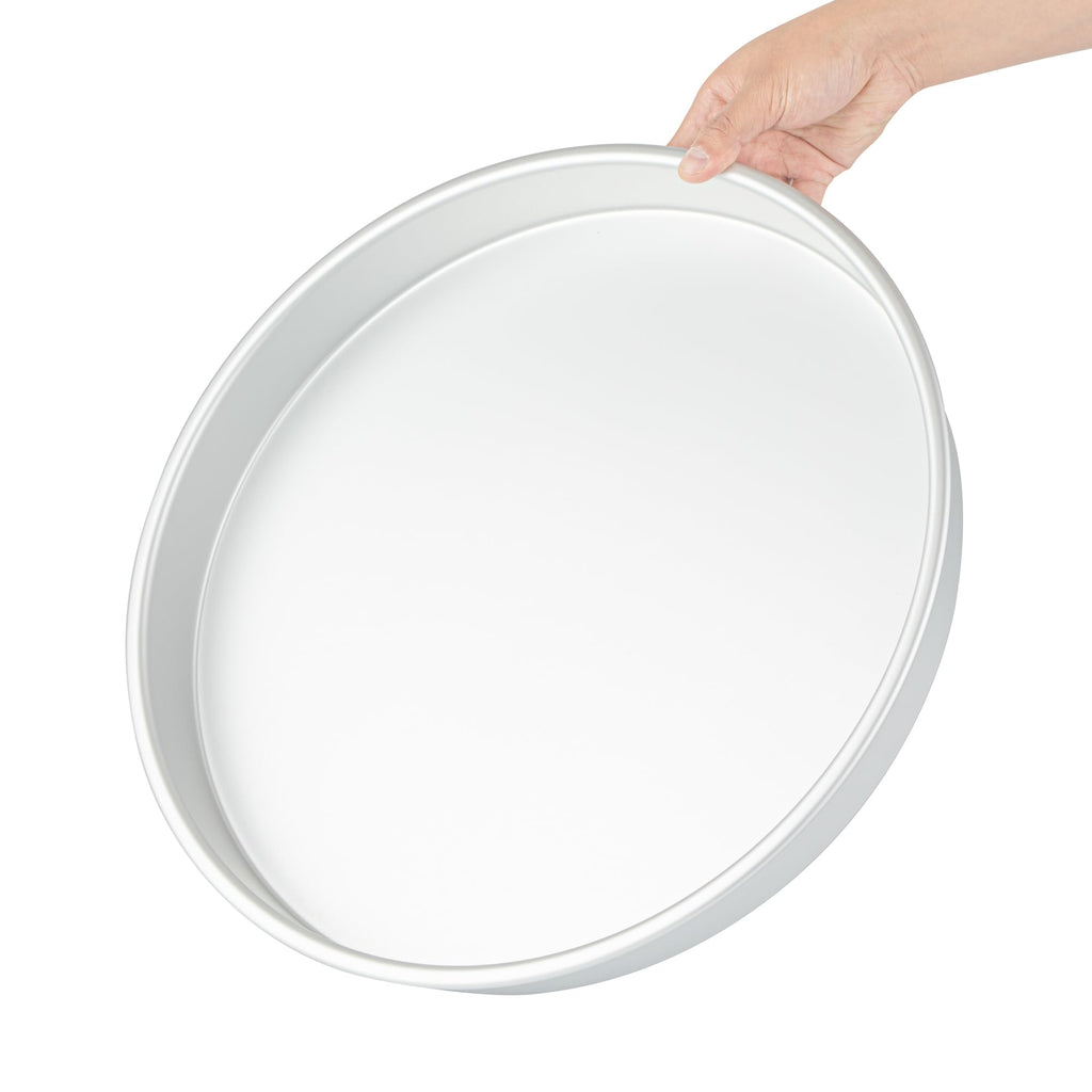 Restaurantware-Met Lux 16 x 2 Inch Straight-Sided Baking Tins, 12 Round Cake Pans - Oven-Ready, Freezable, Anodized Aluminum Round Baking Pans, Greaseproof, For Layer Birthday Cakes
