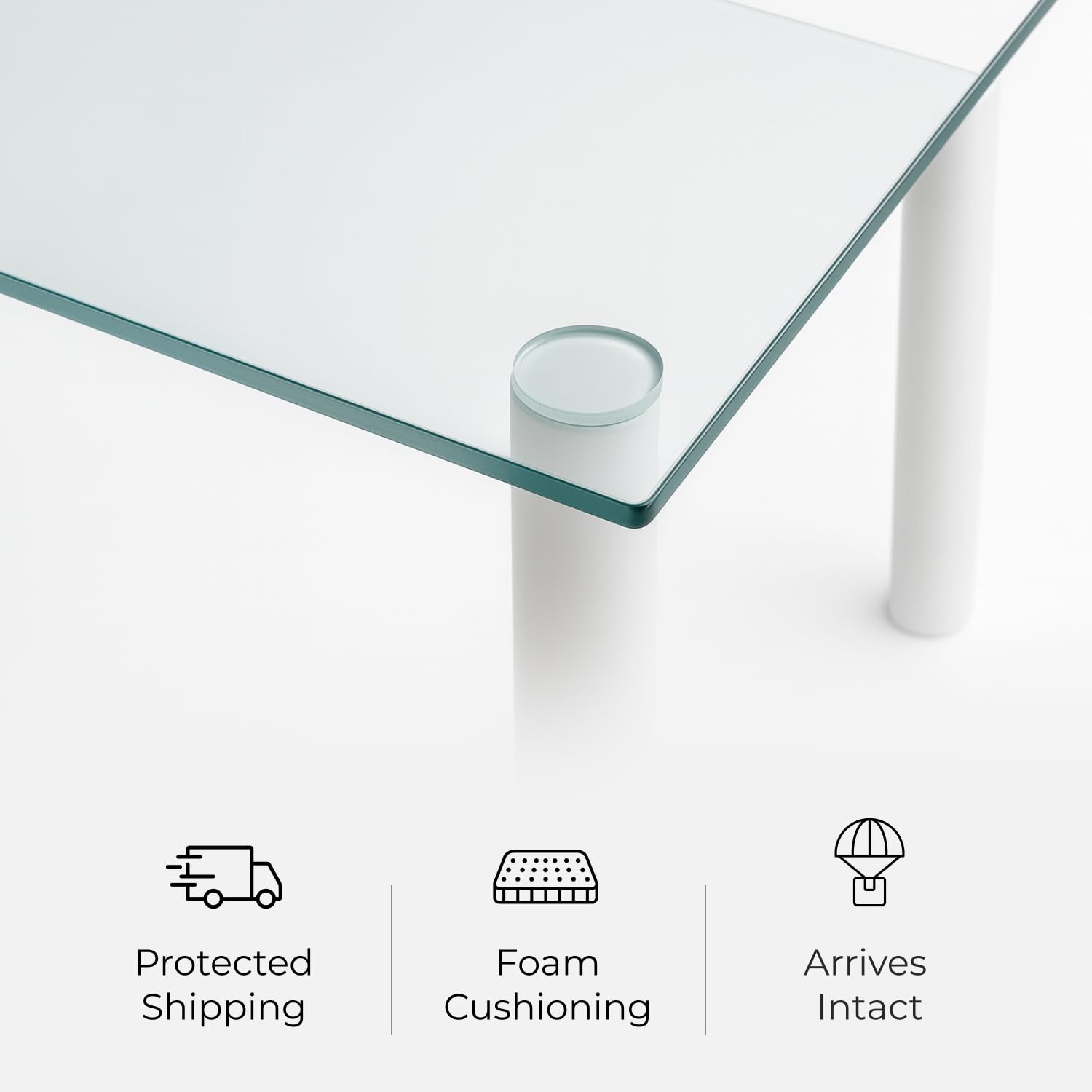 36" x 48" Tempered Glass Table Top with 1/4" Thickness, Flat Polished Edge and Safety Corners Clear Surface Replacement for Dining, Coffee or Office Tables Scratch Resistant