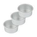 Restaurantware-Met Lux 4 x 2 Inch Straight-Sided Baking Tins, 12 Round Cake Pans - Oven-Ready, Freezable, Anodized Aluminum Round Baking Pans, Greaseproof, For Layer Birthday Cakes